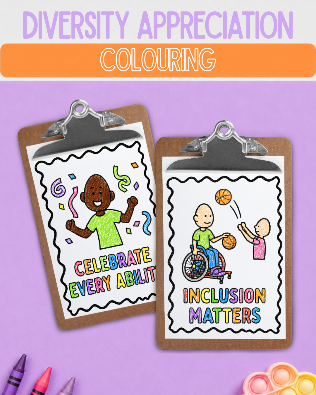 Diversity Appreciation Colouring Pages