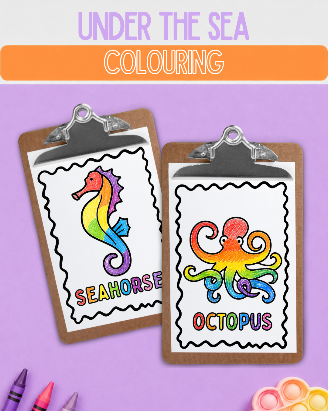Under The Sea Colouring Sheets