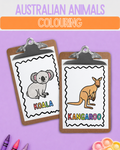 Australian Animals Colouring Sheets
