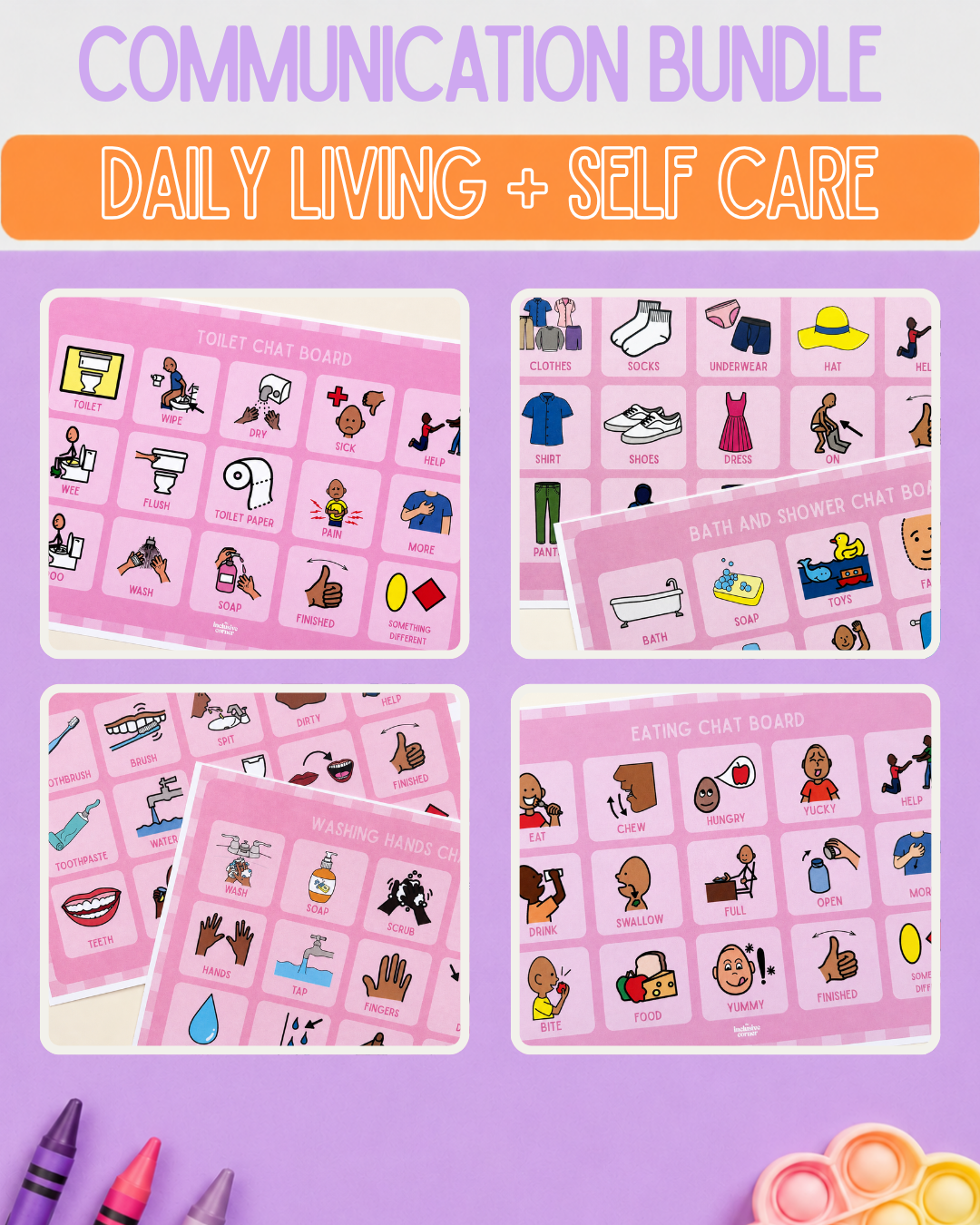 Daily Living and Self Care Communication Bundle