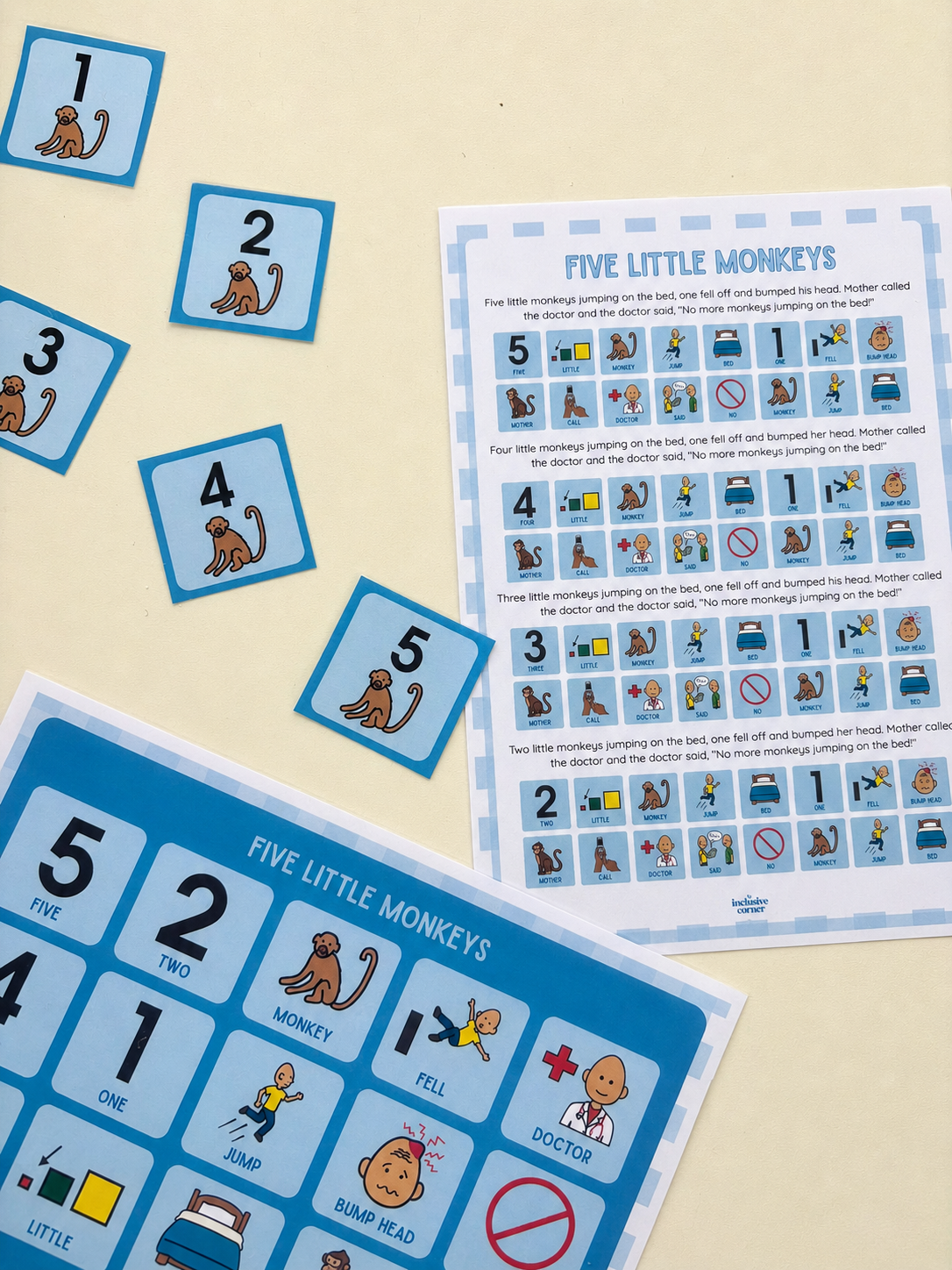 Five Little Monkeys Visual Pack