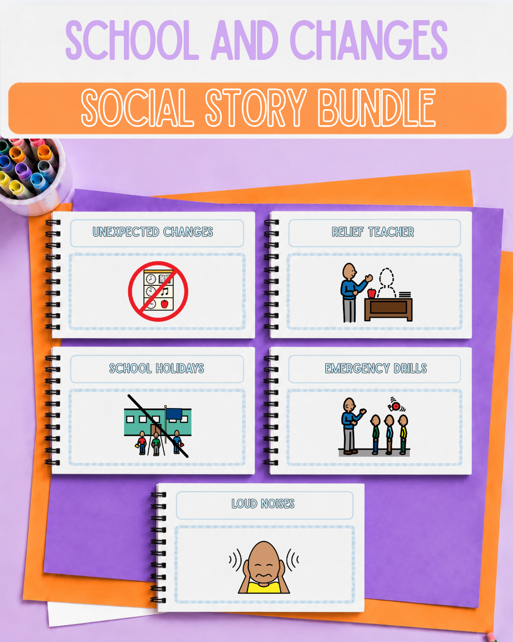 School and Changes Social Story Bundle