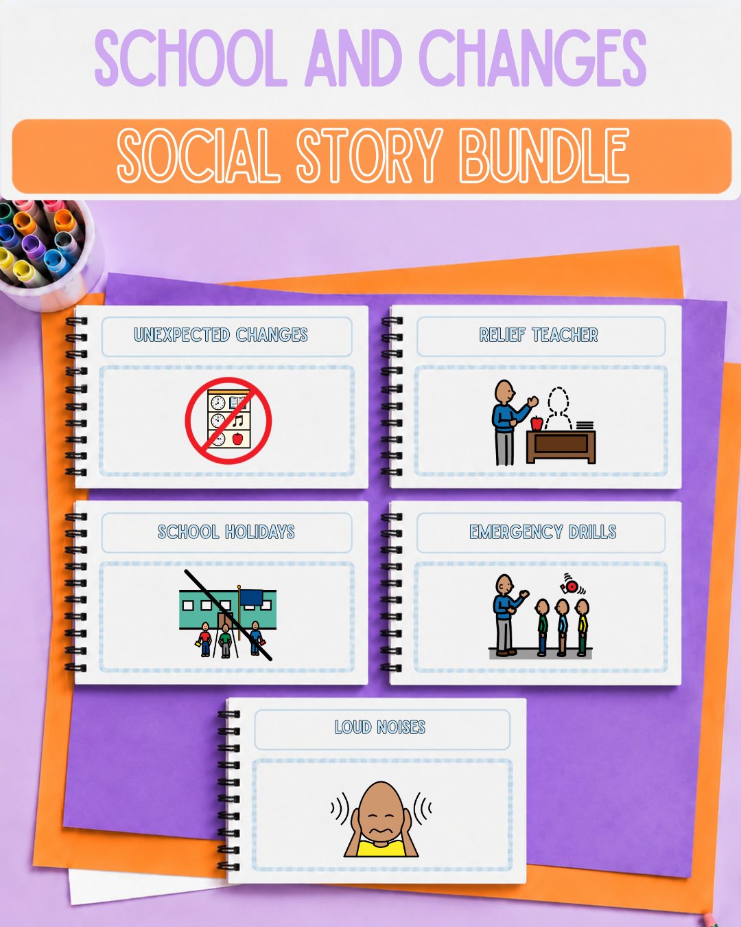 School and Changes Social Story Bundle